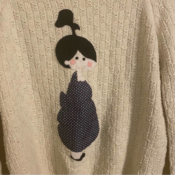 Unbranded Korean Style Cartoon Girl Polka‎ Dot Sweater - Picture 2 of 4